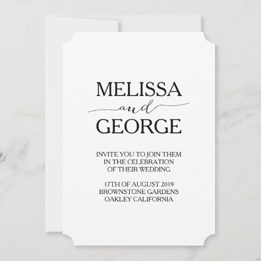 Invitation Mariée et mariée de mode (Dos)