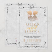 Invitation Mariée et mariée - Deux épouses Mariage - Lesbienn (Devant / Derrière)