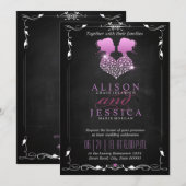Invitation Mariée et mariée - Deux mariées Mariage - Lesbienn (Devant / Derrière)