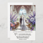 Invitation Mariée et salle dans la chapelle (Devant / Derrière)