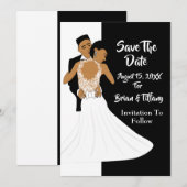 Invitation Mariée et salle de classe afro-américaine (Devant / Derrière)