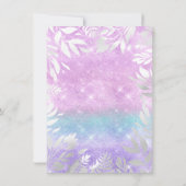 Invitation Mariée Florale Ombrée Pailletée Violet Tiffany (Dos)