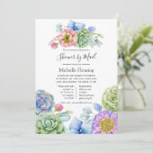 Invitation Mariée florale ou Baby shower par la poste (Debout devant)