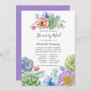 Invitation Mariée florale ou Baby shower par la poste