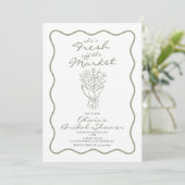 Invitation Mariée Fraîche du Marché (Debout devant)
