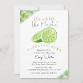 Invitation Mariée Fraîche du Marché Fête de Lime Rustique (Devant)
