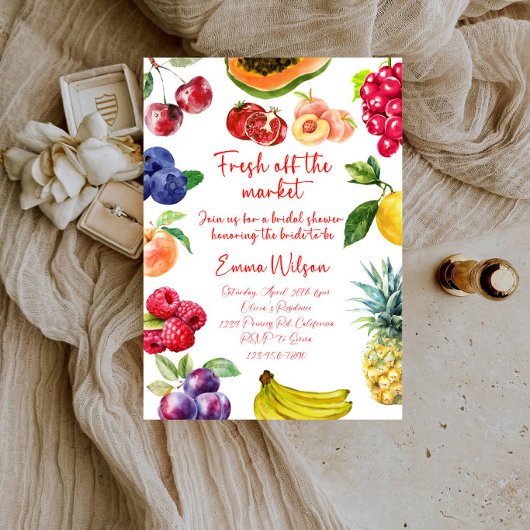 Invitation Mariée Fraîche du Marché - Mariée du Marché des Fe