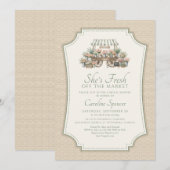 Invitation Mariée Fraîche sur le Marché (Devant / Derrière)