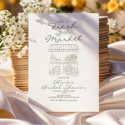Invitation Mariée Fraîche sur le Marché