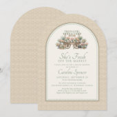Invitation Mariée Fraîche sur le Marché (Devant / Derrière)