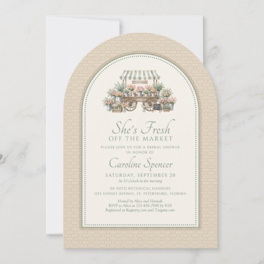 Invitation Mariée Fraîche sur le Marché (Devant)