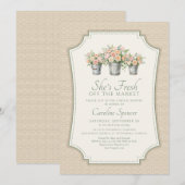 Invitation Mariée Fraîchement Sur Le Marché (Devant / Derrière)