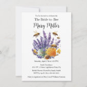 Invitation Mariée future épousée Fête de mariage Lavande Miel (Devant)