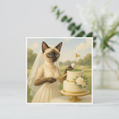 Invitation Mariée Golfeuse Chat de Golf coupe le gâteau Enter (Debout devant)
