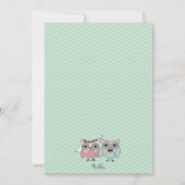 Invitation Mariée & Groom Owl Couple Mariage (Dos)