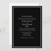 Invitation Mariée Mariage noire officielle Un lieu Mariée Par (Devant / Derrière)