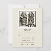Invitation Mariée & Marié Réponse à la réception de mariage T (Devant)