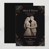 Invitation Mariée & Marié Royal Classic (Devant / Derrière)