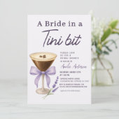 Invitation Mariee Martini dans une Tini Bit Code QR Enterreme (Debout devant)