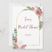 Invitation Mariée Minimale En Fête des mariées Florale En Fle (Dos)