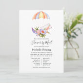 Invitation Mariée ou Baby shower en parachute floral par cour (Debout devant)