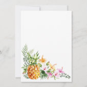 Invitation Mariée ou Baby shower floral tropical par courrier (Dos)