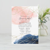 Invitation Mariée ou Baby shower géométrique mystique par cou (Debout devant)