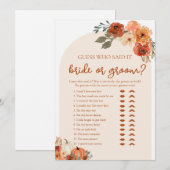 Invitation Mariée ou Marié Devinez qui a dit Mariage (Devant / Derrière)