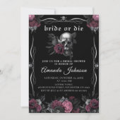 Invitation Mariée ou mourir Bachelorette gothique Bourgogne (Devant)