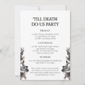 Invitation Mariée ou mourir jusqu'à la mort Do us Party Bache (Dos)