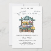Invitation Mariée retirée du marché – Fleurs (Devant)