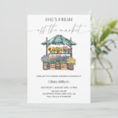 Invitation Mariée retirée du marché – Fleurs (Debout devant)