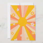 Invitation Mariée rétro Super 70's à thème orange jaune (Dos)