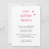 Invitation Mariée romantique avec deux coeurs imbriqués (Devant)