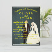 Invitation Mariée Romantique Et Mariage Élégant (Debout devant)