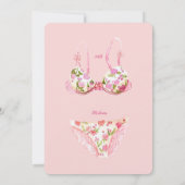 Invitation Mariée rose dans ses culottes douche lingerie (Dos)