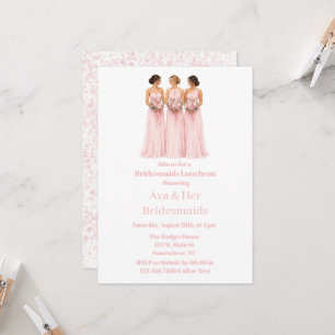 Invitation Mariée rose Encre alcoolique pour la fête des demo