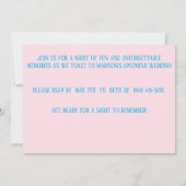 Invitation Mariée rose Margarita / Bachelorette (Dos)