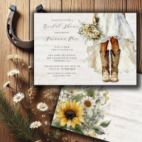Mariée rustique en robe Mariage et bottes de fille