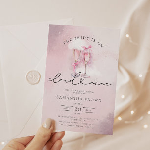 Invitation Mariée sur Cloud 9 Rose Gold Elegant Fête des mari