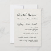 Invitation Mariée sur le lin français (Dos)