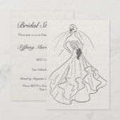 Invitation Mariée sur le lin français (Devant / Derrière)
