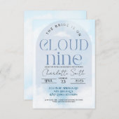 Invitation Mariée sur le nuage neuf bachelorette fête invitat (Devant / Derrière)