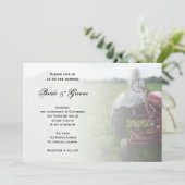 Invitation Mariée sur Mariage campagnard de tracteur agricole (Debout devant)
