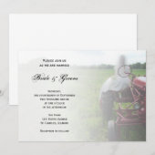 Invitation Mariée sur Mariage campagnard de tracteur agricole (Devant / Derrière)
