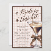 Invitation Mariée Tini Bit Bow Espresso Martini Enterrement d (Devant)