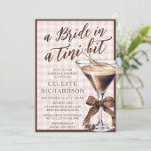 Invitation Mariée Tini Bit Bow Espresso Martini Enterrement d (Debout devant)