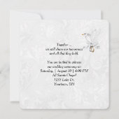 Invitation Mariée traînant le marié humour de mariage (Dos)