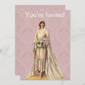 Invitation Mariée vintage (Devant / Derrière)