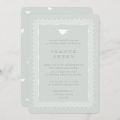 Invitation Mariée/Wedding shower de Celadon après-midi (Devant / Derrière)